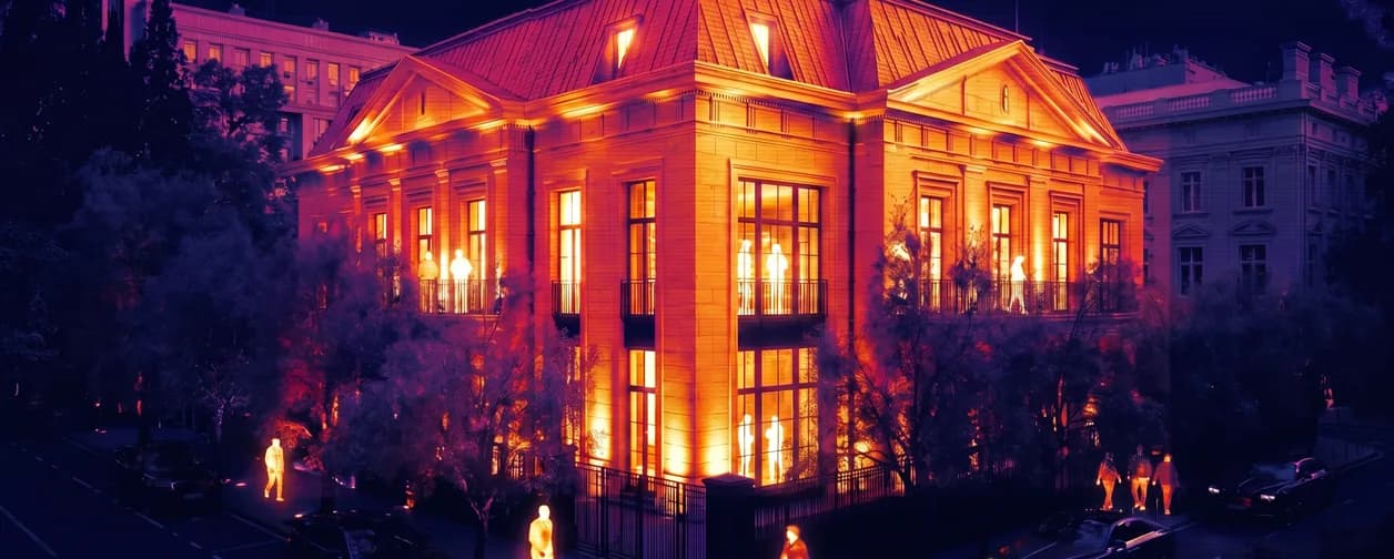 Thermal view of a residential building